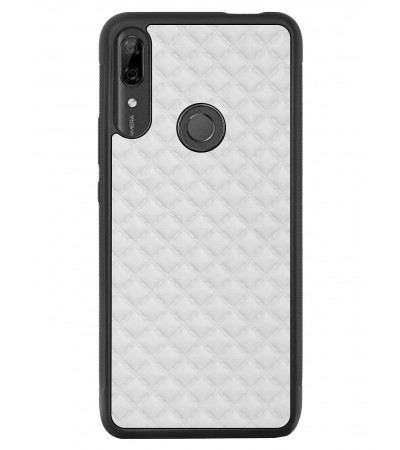 Etui premium skórzane, case na smartfon HUAWEI P SMART Z. Skóra pik biała mat.