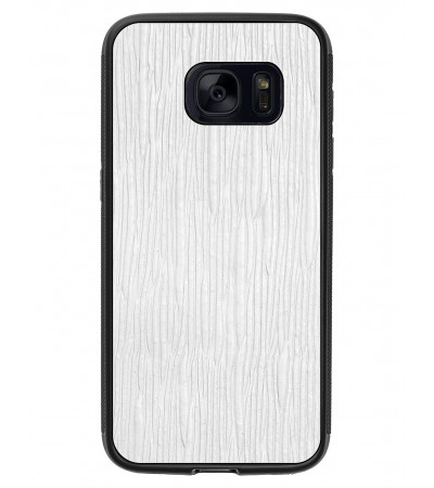 Etui premium skórzane, case na smartfon SAMSUNG GALAXY S7. Skóra lizard biała.
