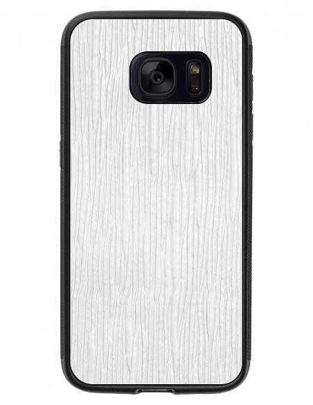 Etui premium skórzane, case na smartfon SAMSUNG GALAXY S7. Skóra lizard biała.