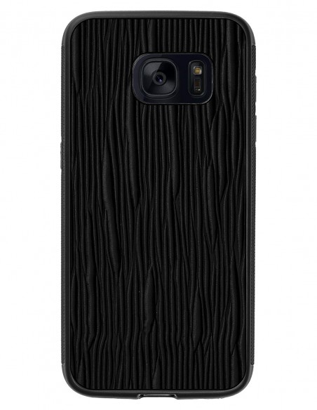 Etui premium skórzane, case na smartfon SAMSUNG GALAXY S7. Skóra lizard czarna.
