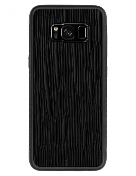 Etui premium skórzane, case na smartfon SAMSUNG GALAXY S8. Skóra lizard czarna.