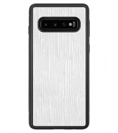 Etui premium skórzane, case na smartfon SAMSUNG GALAXY S10. Skóra lizard biała.