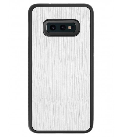 Etui premium skórzane, case na smartfon SAMSUNG GALAXY S10E. Skóra lizard biała.