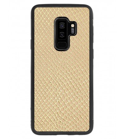 Etui premium skórzane, case na smartfon SAMSUNG GALAXY S9 PLUS. Skóra iguana gold.