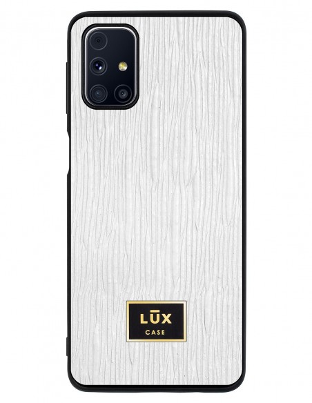 Etui premium skórzane, case na smartfon SAMSUNG GALAXY M31S. Lizard biały