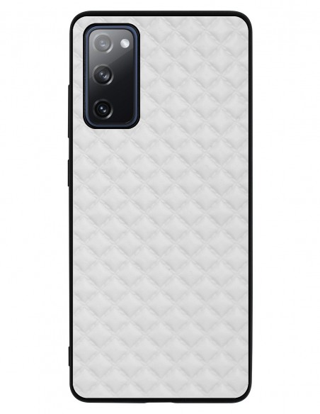 Etui premium skórzane, case na smartfon SAMSUNG GALAXY S20 FE. Pik biały mat