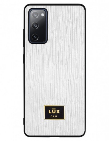 Etui premium skórzane, case na smartfon SAMSUNG GALAXY S20 FE. Lizard biały