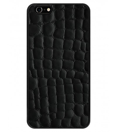 Etui premium skórzane, case na smartfon APPLE iPhone 6 PLUS. Skóra crocodile czarna.