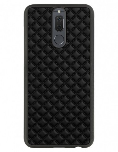 Etui premium skórzane, case na smartfon Huawei Mate 10 Lite. Skóra pik czarna mat.